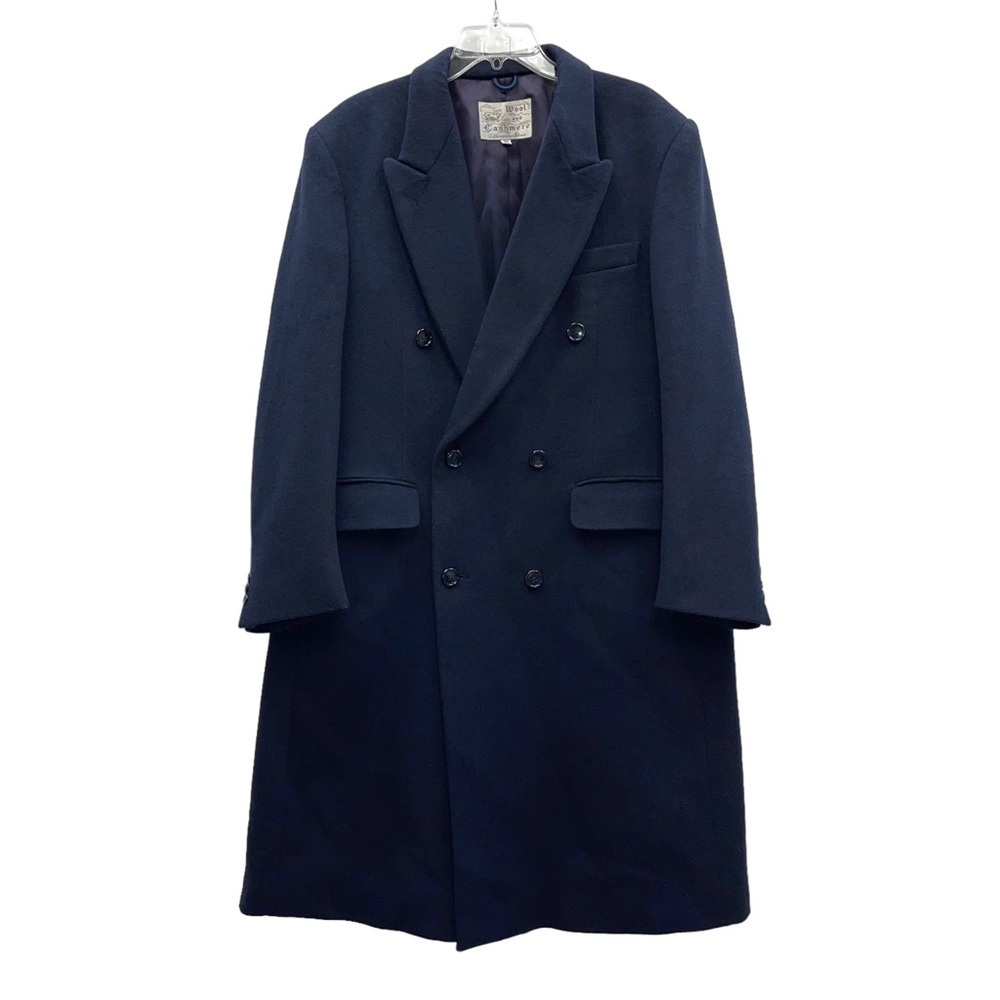 BAY Club Coat wool cashmere size 40 fits XL double breasted long coat vintage.